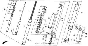 CR250R Front fork 90