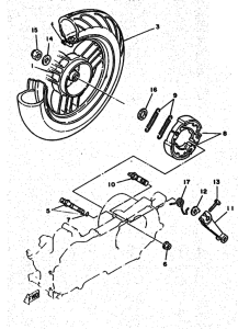 YM50 Rear wheel complete assy