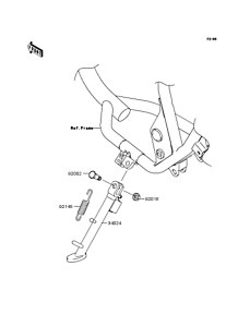 BJ250 Подножка