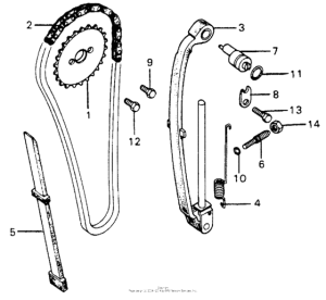 XR75 Cam chain + tensioner