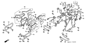 GL1500A Engine guard /  saddle bag stay