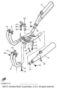 FJ1200BC Выхлопная система