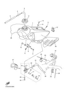 YZ250F Топливный бак
