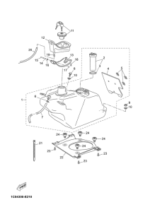 YP250R Топливный бак