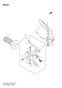 DR650 Рычаг сцепления