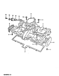 GSX400 Крышка головки цилиндров
