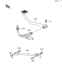 KZ1100 Педаль тормоза