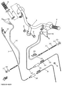 CW50T Steering handle. cable