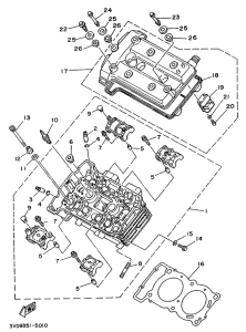 TRX850 Головка цилиндров