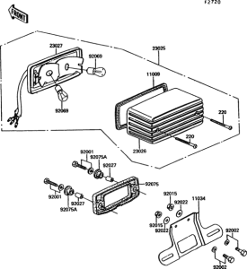 EX305 Задний фонарь