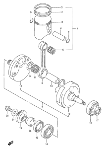 RMX250 Вал коленчатый