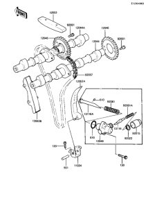 KZ440 Camshafts / chain / tensioner