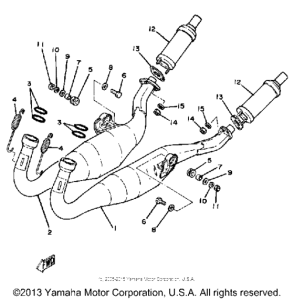 TZ250H Выхлопная система