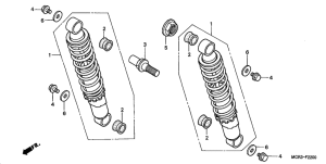 VT750DC Rear cushion