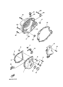 AG200 Crankcase cover ass`y  (v