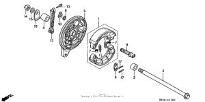 VF750C Задний тормоз