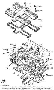 XJ700NC Головка цилиндров
