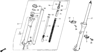 TLR200 Передняя вилка