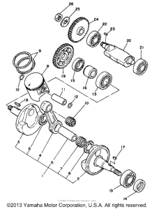 WR200RD Коленчатый вал и Поршень