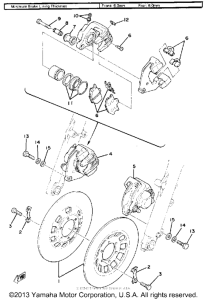 XS750F Front disc brake - caliper