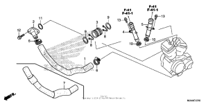 VT750C2B Патрубки охлаждения