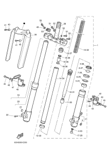 TT600RE Передняя вилка