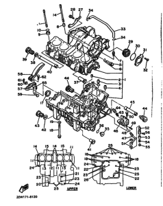 FZ600 FZ600U Картер двигателя