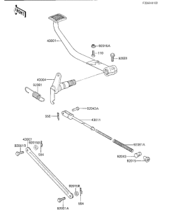 KZ250 Brake pedal / torgque link