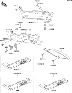 ZX600 Side covers / chain cover(1 / 2)(zx600-e3)