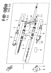 CW50RS Передняя вилка