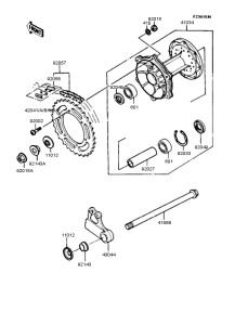  Заднее колесо и цепь