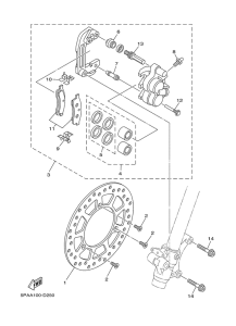 YZ85 Передний суппорт
