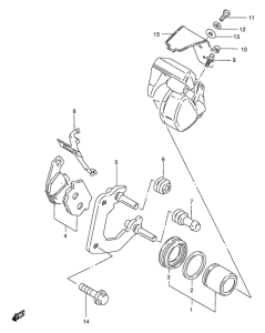 GS125 Передний суппорт тормозной