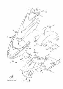 XC125E フロントフエンダ