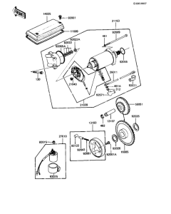 KZ440 Starter motor / starter clutch
