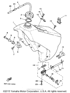YZ250A Топливный бак