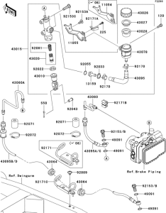 ZR750 Задний торм цилиндр