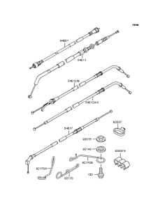 ZX400 Тросы управления