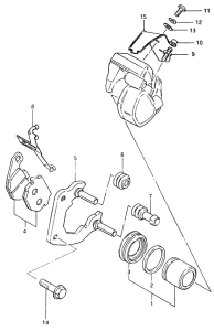 GSX400 Передний суппорт тормозной