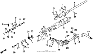 GL1100I Shift drum + shift fork 80-81