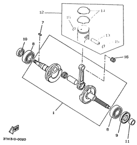CW50 Коленчатый вал и поршни