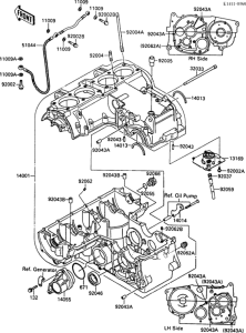 ZX600 Картер двигателя