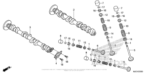 CBR600RR (ABS) Распределительный вал и клапана