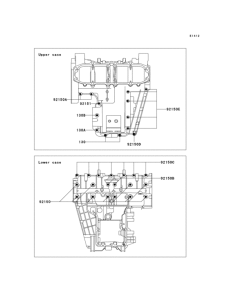 ZX600 Болты крепления картера