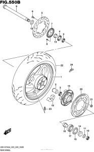 GSX-S750 (ABS) Rear Wheel (Gsx-S750Al6 E28)
