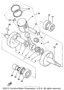 MX175H Crankshaft-piston