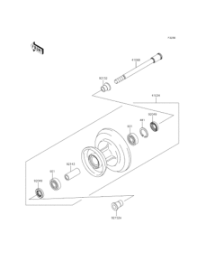 BJ250 Переднее колесо
