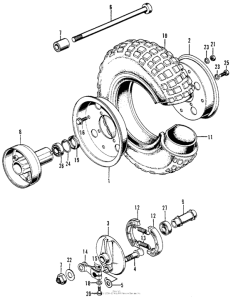 Z50A Front wheel + panel
