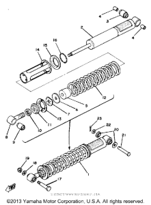 TT250G Задняя подвеска