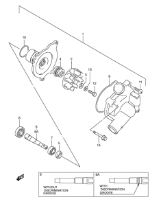 GSX-R600 Водяная помпа